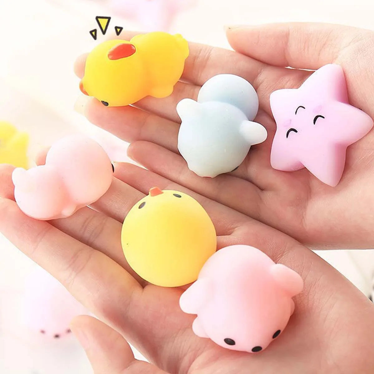 30 PCS Pinch the Joyful Animal Toy Set | Squeeze Stress Relief Fidget Toys for Kids and Adults