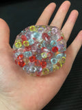 Rainbow Cube Stress Ball | TPR Bead Sensory Fidget Toy for Kids and Adults