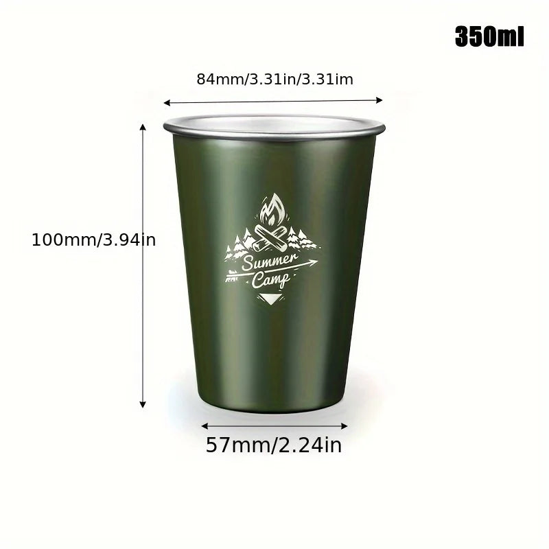 350ml Stainless Steel Beer Mug | Collapsible Outdoor Camping Cup