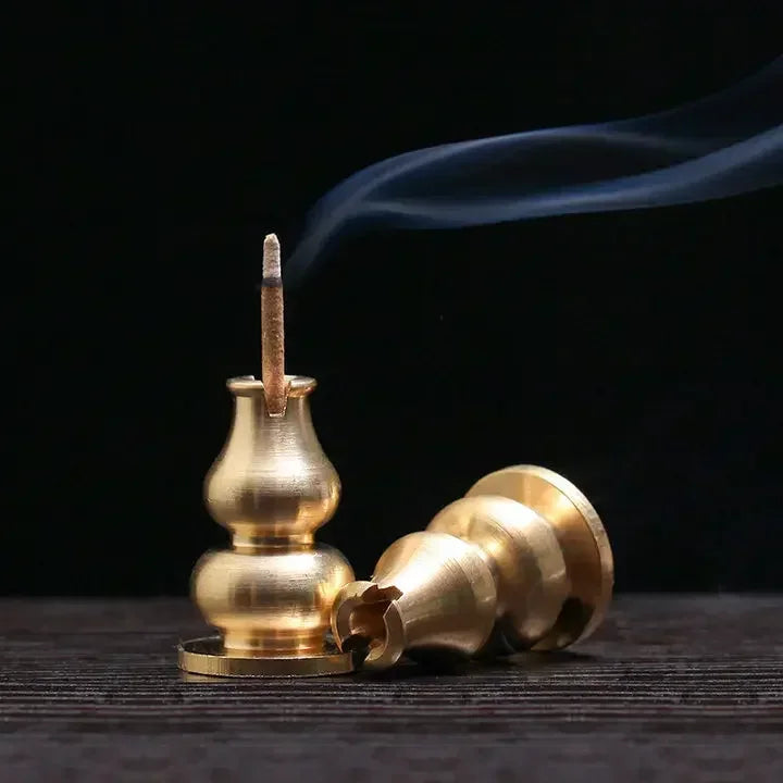 Bronze Lotus Incense Burner | Alloy Stick Holder Plate for Meditation