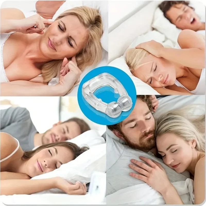 Magnetic Anti-Snoring Nose Clip | Non-Electric Sleep Aid for Quiet Breathing