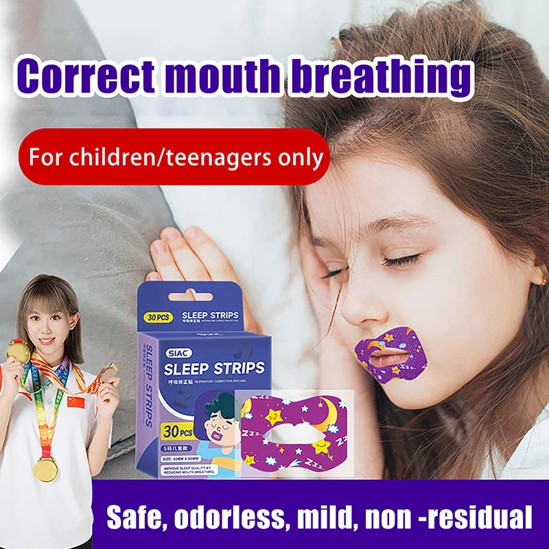 Children Anti-Snoring Mouth Breathing Correction Stickers | 30 Pack for Better Night Sleep