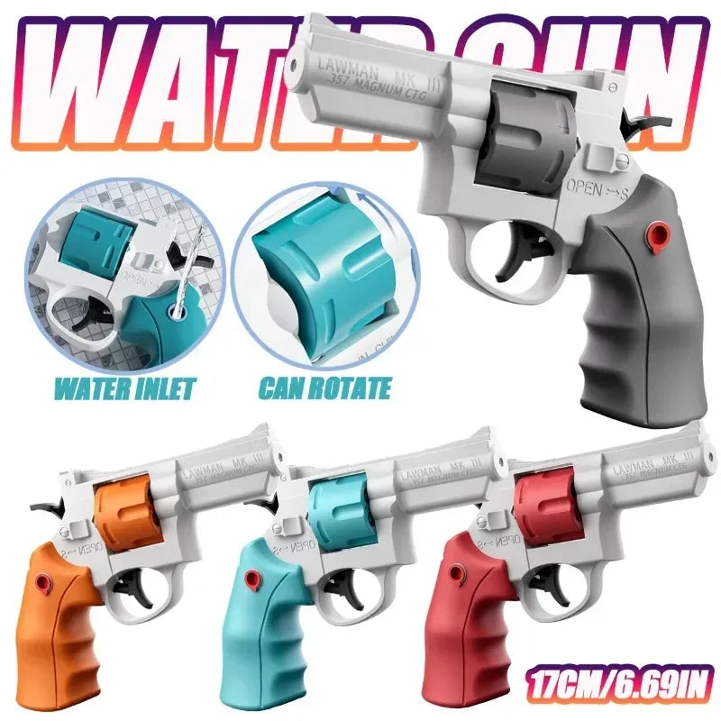 Revolver Water Gun Toys | Summer Outdoor Beach Pool Toy for Kids