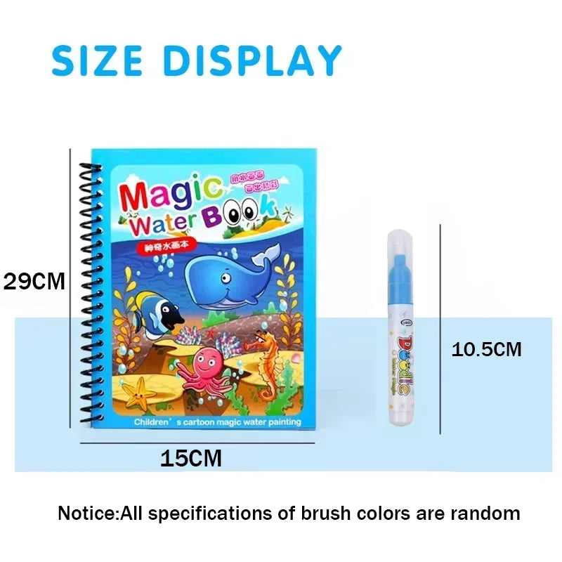 Reusable Water Drawing Book for Kids | Mess-Free Magic Coloring Pad