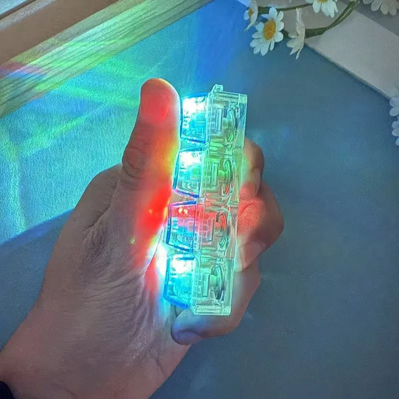 LED Light-Up Fidget Keychain | Clickable Stress Relief Desk Toy