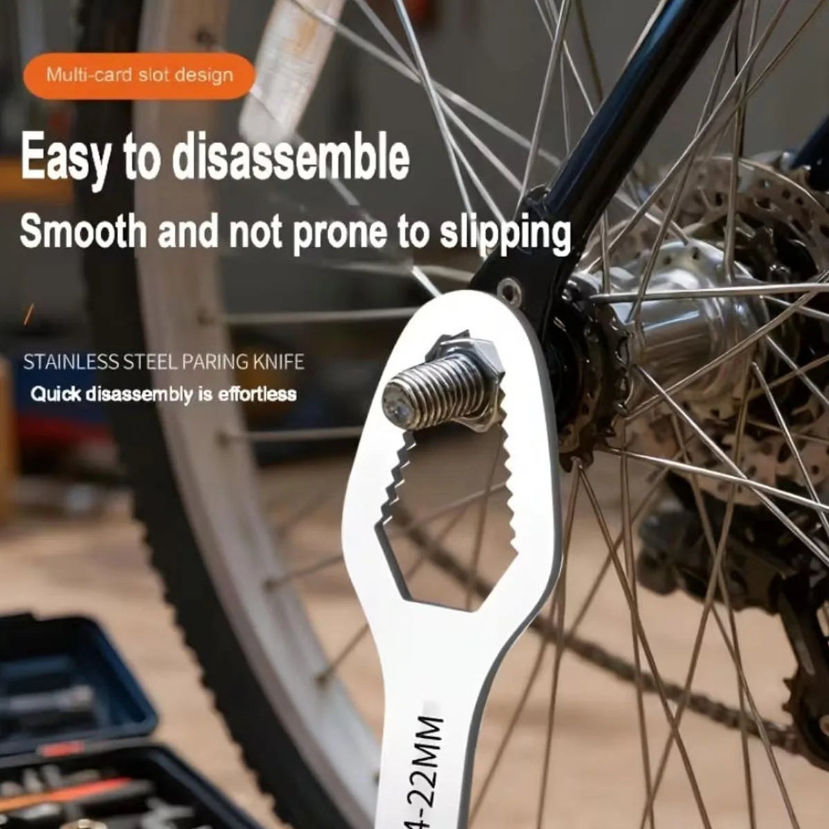 Adjustable Self-Tightening Double Head Wrench | Multi-Functional Tool for Cars, Bicycles, and Homes