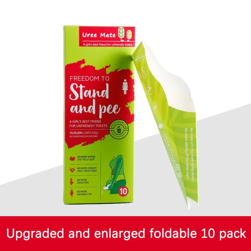 Disposable Female Urination Device | 10 Pack Portable Standing Pee Funnel for Travel Camping