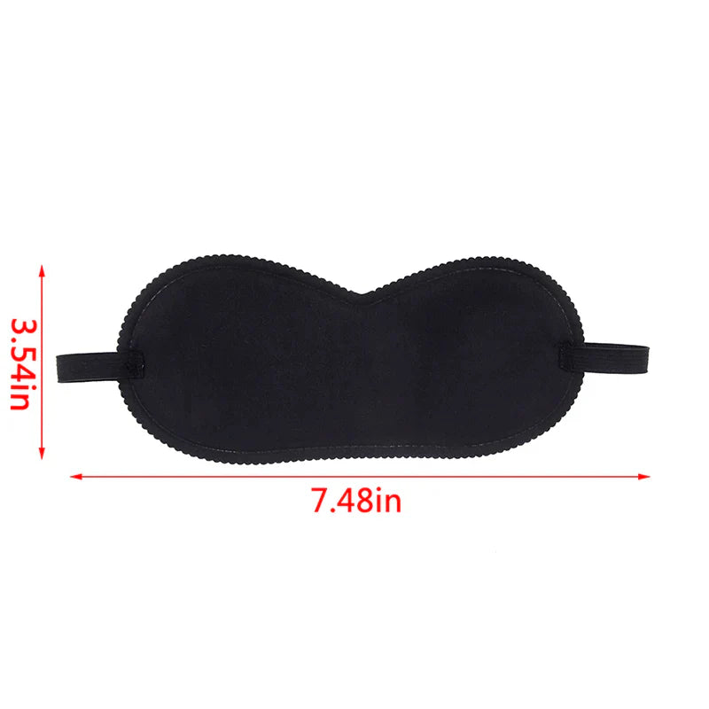 Black Sleep Mask | Light Blocking Travel Eye Shade