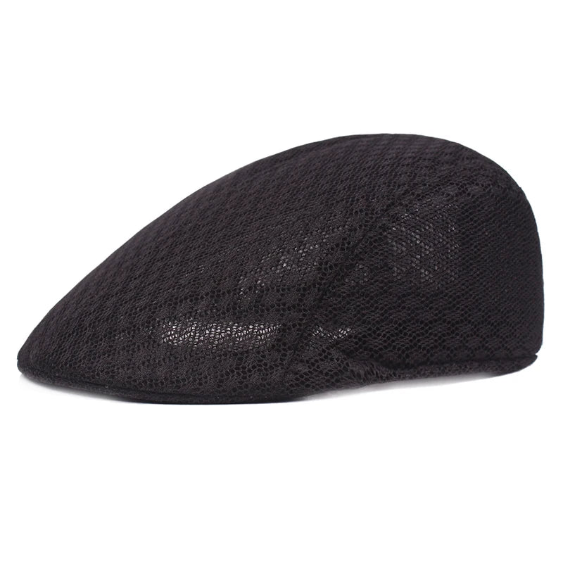 Summer Mesh Beret Hat | Unisex Newsboy Flat Cap for Casual Wear