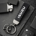Isuzu Dmax Keychain with Microfiber Leather | Carbon Fiber Style Key Ring