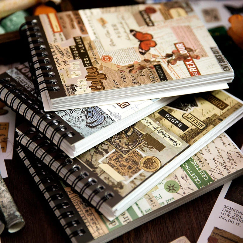 Vintage Collage Stickers Pack | 50 Retro Washi Paper Decals for Junk Journaling