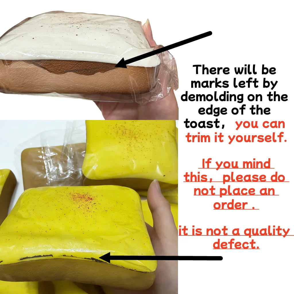 Toast Squeeze Stress Relief Toy | Soft Simulated Bread Fidget Toy