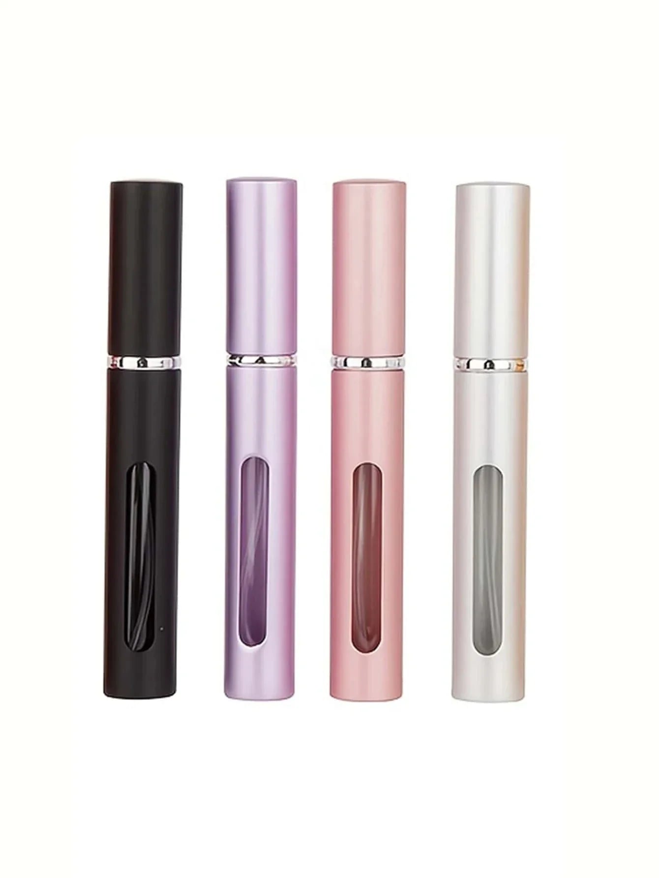 Refillable Glass Perfume Bottles Set | 4 Spray Bottles with Funnels and Dispensers