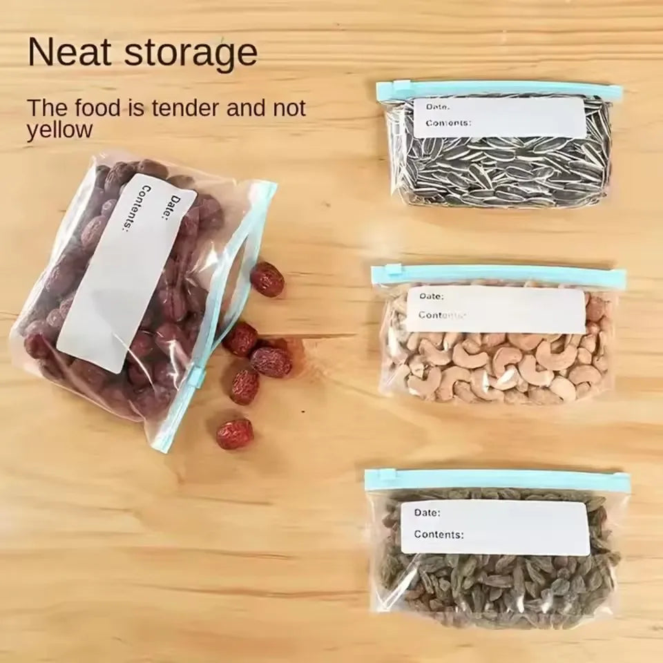 10/20pcs Thickened Sliding Lock Bags for Refrigerator Storage | Food Grade Freezer Bags