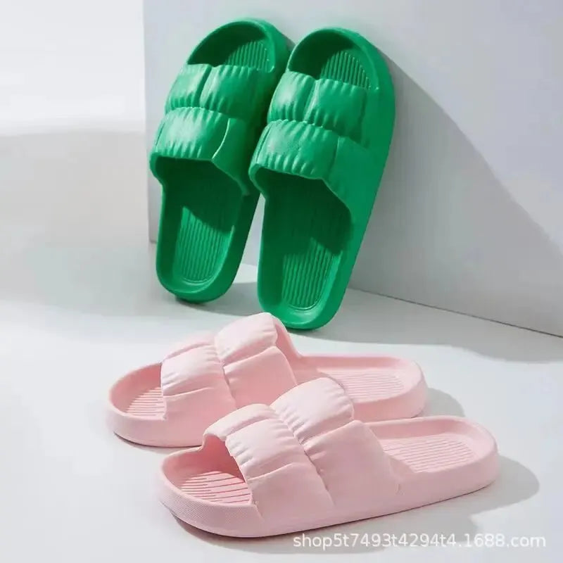 Women's Cloud Slippers with Soft Thick Sole | Non-Slip EVA Flip Flops for Indoor and Outdoor Use