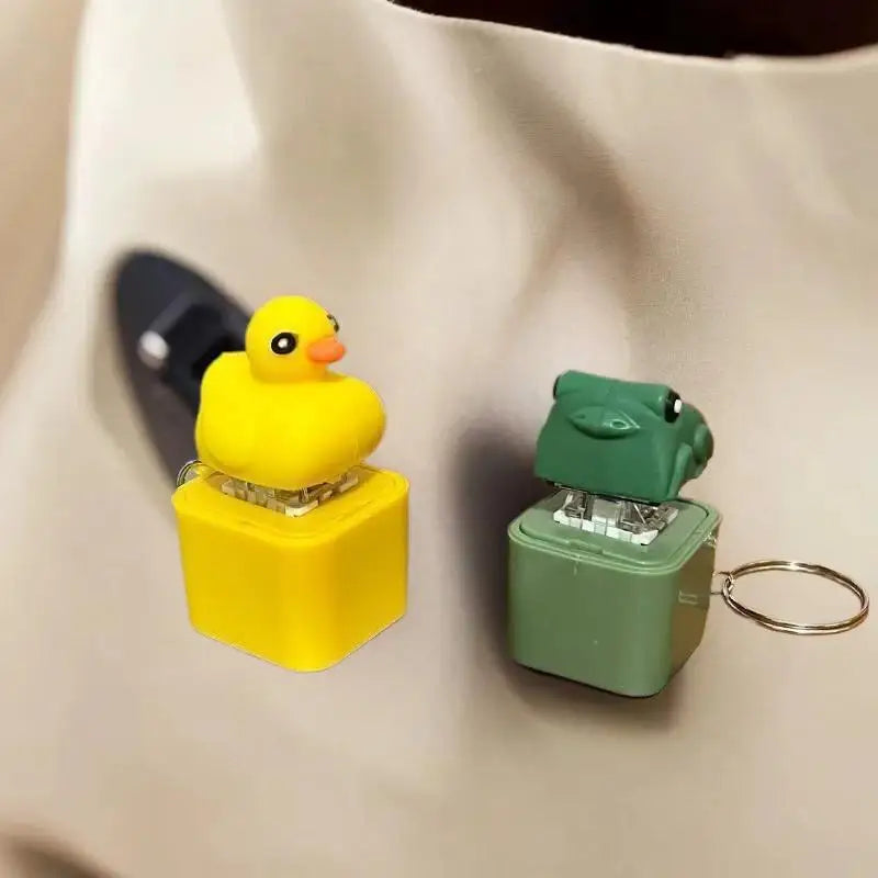 Funny Frog Duck Keychain | Rechargeable Fidget Clicker with LED Light