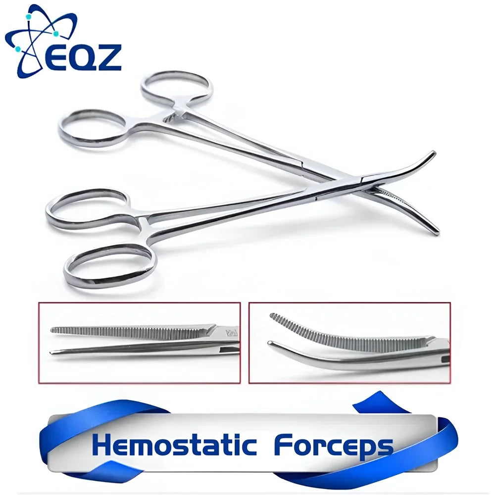 Stainless Steel Hemostatic Forceps | Multi-Purpose Surgical Clips and Mosquito Pliers