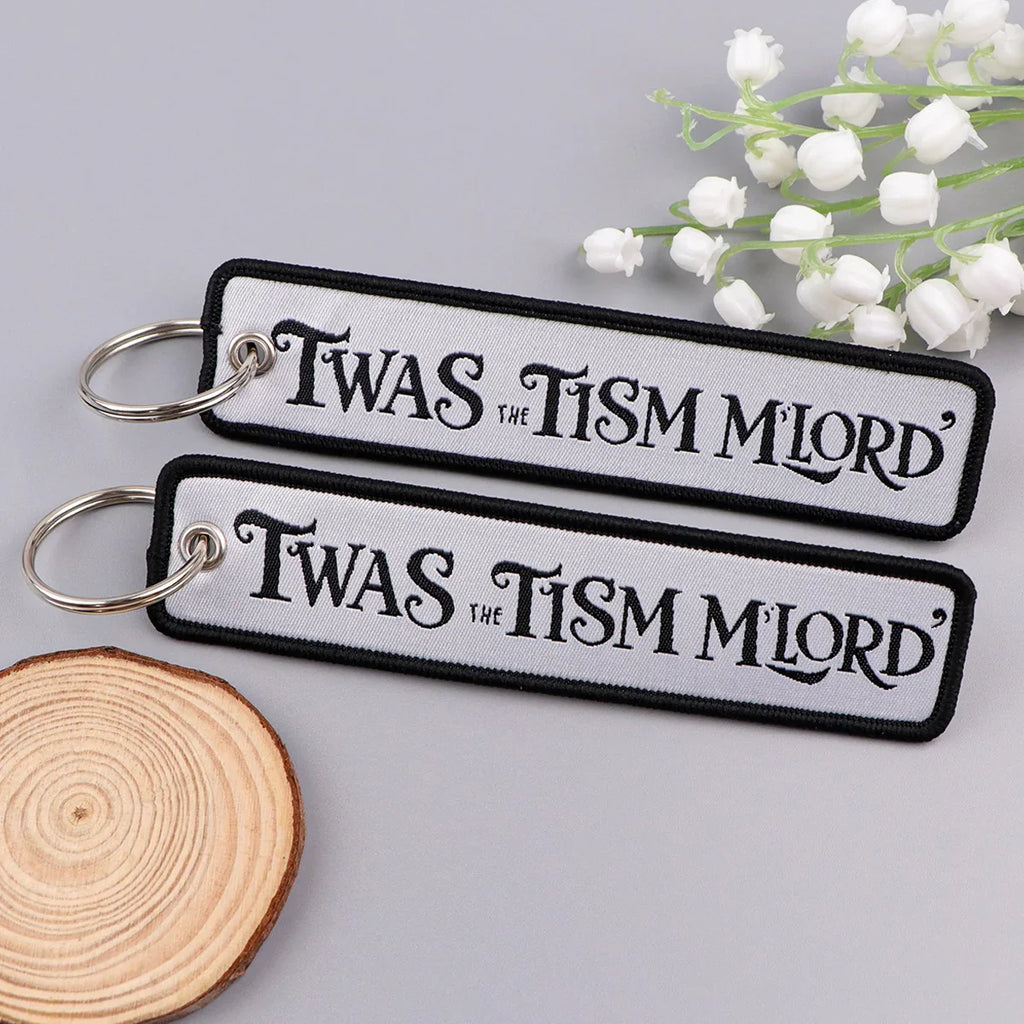 Spanish Quotes Embroidery Key Tag | Motorcycle Keychain for Men