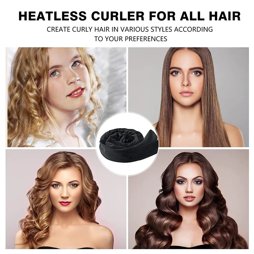 Heatless Curling Rod Headband | No Heat Hair Curler for Sleeping Curls