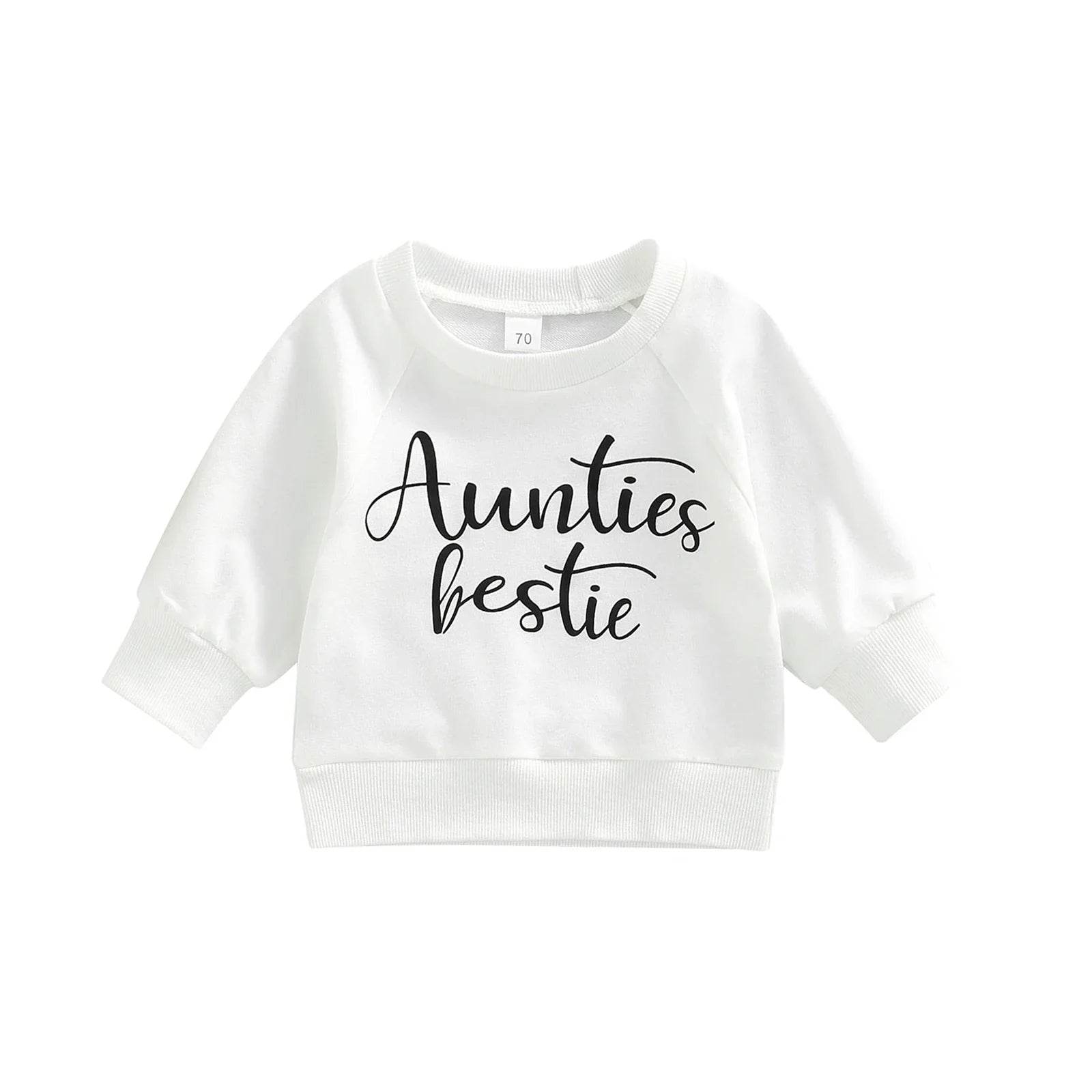 Baby Long Sleeve Letter Print Sweatshirt | Soft Cotton Blend Pullover for Girls