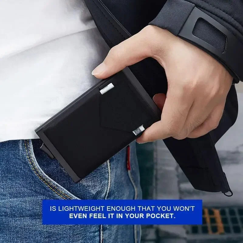 DIENQI Rfid Credit Card Holder | Smart Minimalist Aluminium Wallet