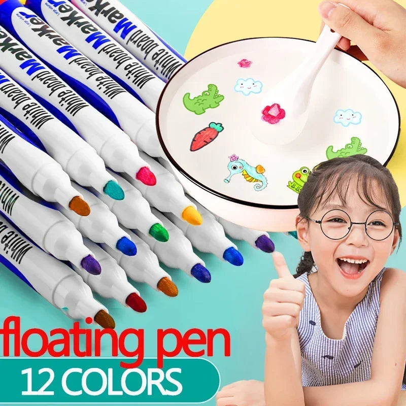 Floating Marker Pen Set | Montessori Magic Water Drawing Toy for Kids
