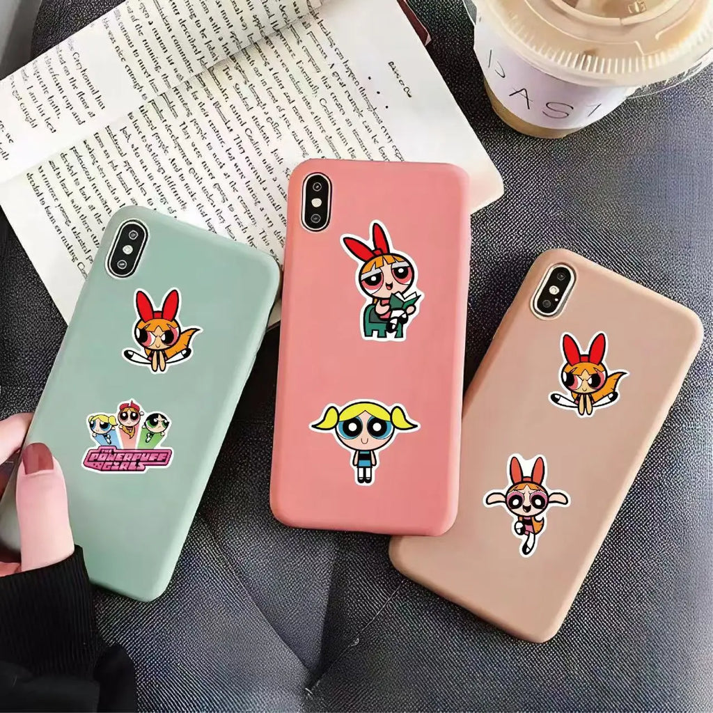50 PCS Powerpuff Girls Graffiti Waterproof Sticker Set | Luggage, Laptop, Helmet Decor