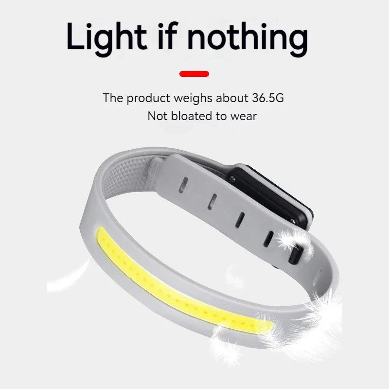 Ultralight COB Running Light | Rechargeable LED Bracelet for Night Safety