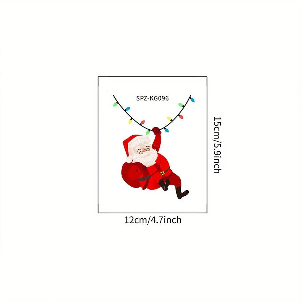 1-Pack Christmas Wall Switch Stickers | Santa Claus Cartoon Self-Adhesive Decals for Holiday Decor