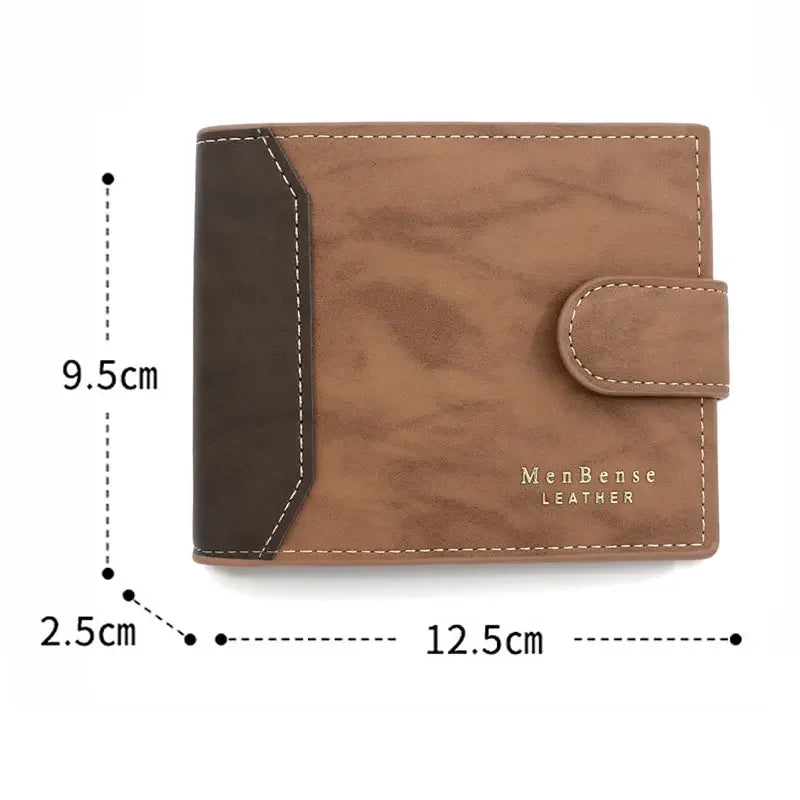 Compact RFID Wallet for Men | Slim PU Leather Card Holder