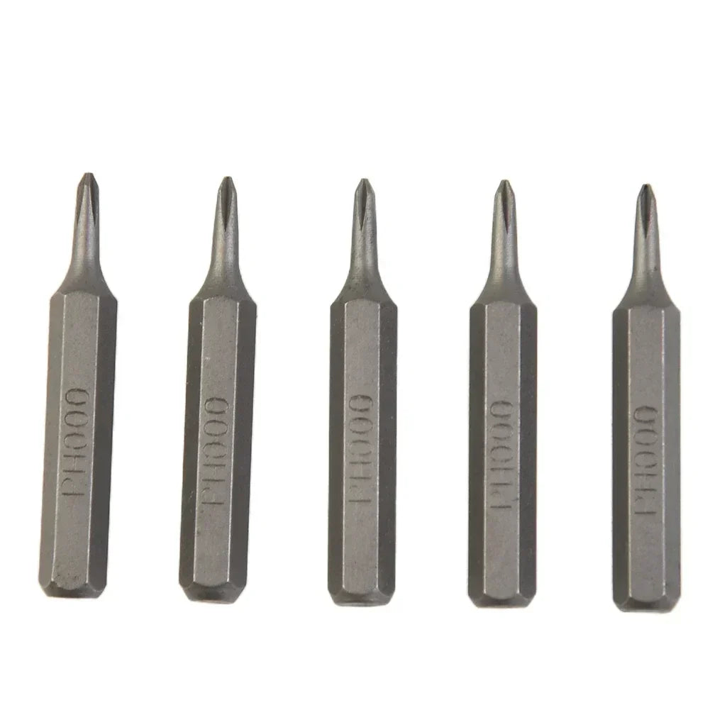 5pcs Cross Screwdriver Bit Set Magnetic Phillips Bits PH0000 to PH2 | 4mm Hex Shank Precision Hand Tools