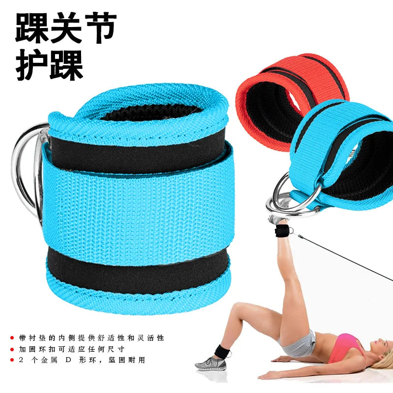 Gym Ankle Straps | Adjustable Double D-Ring Cuffs for Leg Training and Cable Machines
