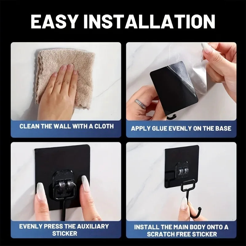 High-Stick Suction Cup Hooks | No-Drill Adhesive Hooks for Kitchen and Bathroom