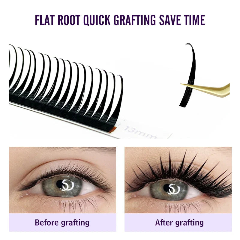 NATUHANA Wet Eyelash Extension 0.07mm | Easy Grafting Manga Wispy Lashes