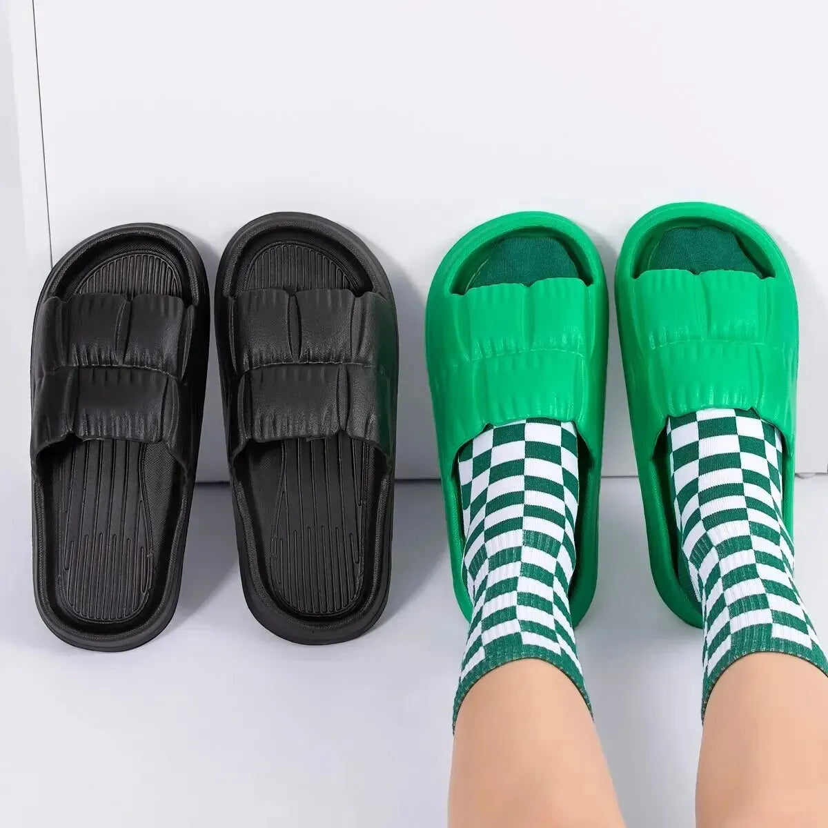 Women's Cloud Slippers with Soft Thick Sole | Non-Slip EVA Flip Flops for Indoor and Outdoor Use