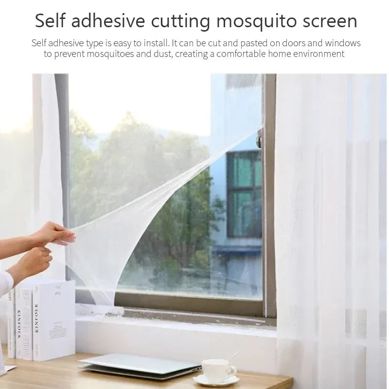 No Drilling Self Adhesive Window Mosquito Net | DIY Insect Screen for Home