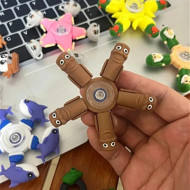 Italian Brainrot Tung Tung Tung Sahur Relief Fidget Sensory Gyro Toy | Stress Relief Fidget Toy for Kids and Adults