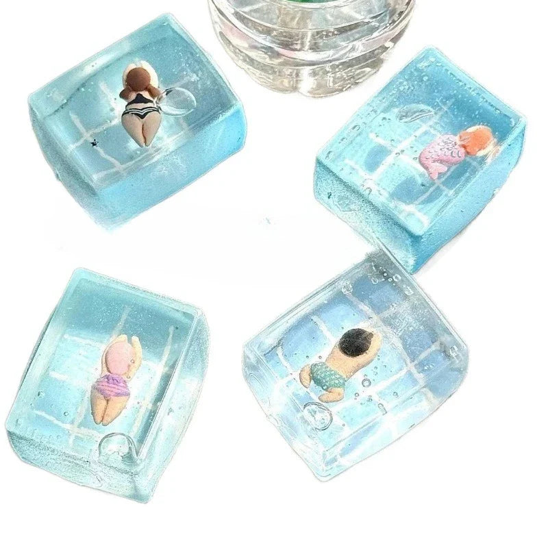 Swimming Pool Squeeze Toys | Stress Relief Mochi Squishy Fidget Toy