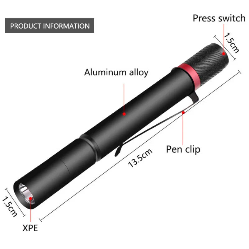 Mini LED Pen Flashlight | Ultra Bright Keychain Torch for Outdoor Adventures