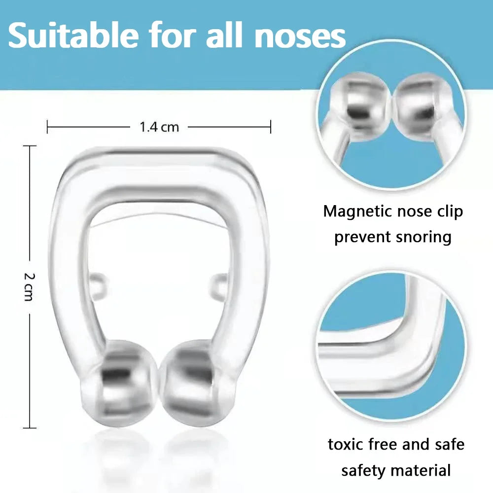 Anti Snore Nose Clip | Magnetic Silicone Sleep Aid for Snoring and Apnea