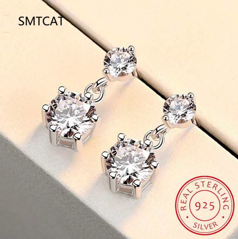 VVS1 Moissanite Stud Earrings for Women | 925 Sterling Silver Round Cut