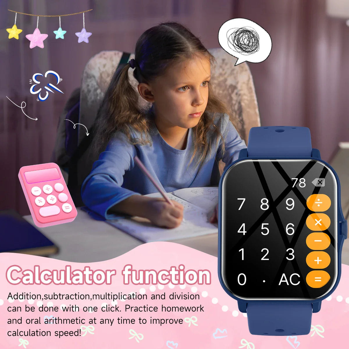 2026 Smartwatch with 1.83-Inch Screen | Bluetooth Call Fitness Tracker for Kids and Adults