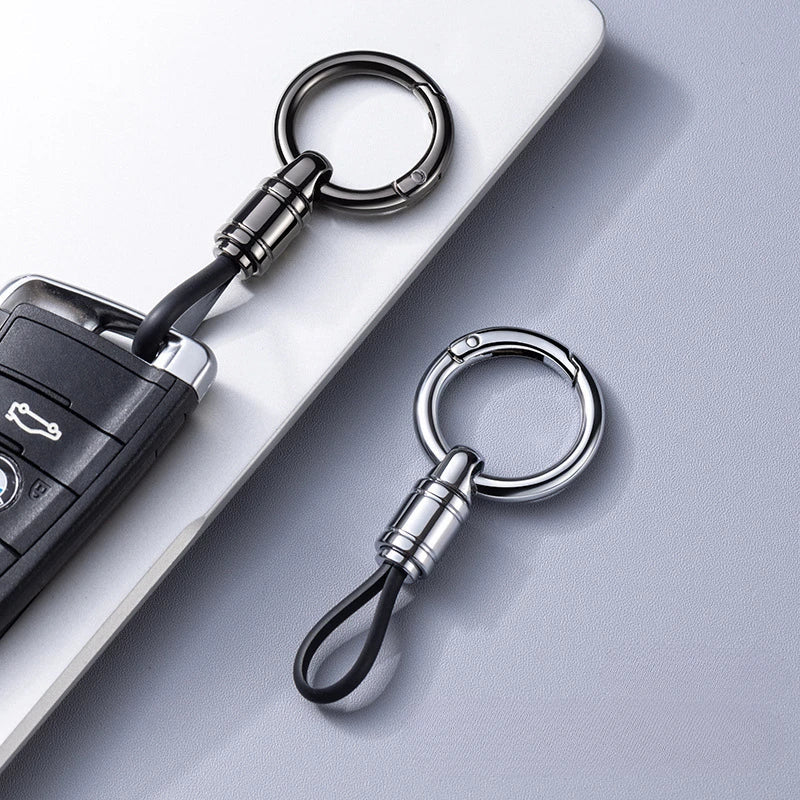 Metal Keychain for Men | Premium Anti-Lost Car Key Ring with Belt Clip