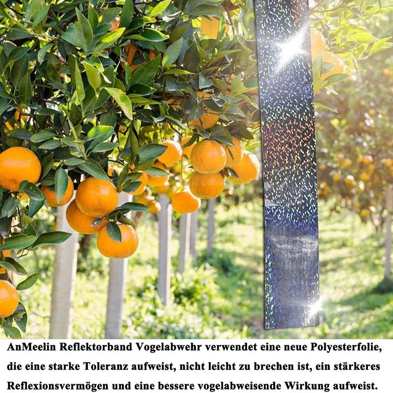 2 Rolls Bird Scare Reflective Tape | Double Sided Visual Deterrent