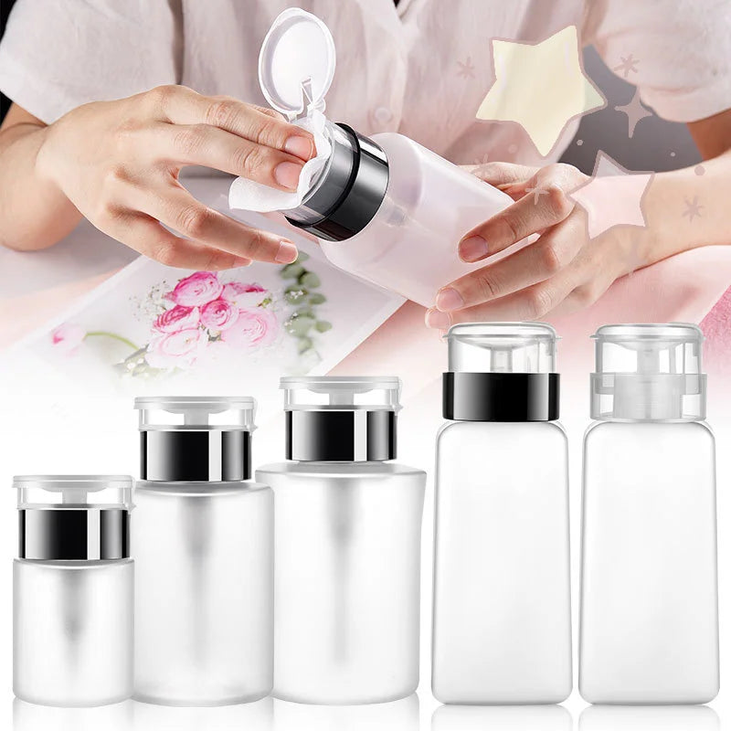 60ml 150ml 180ml 250ml Empty Pump Dispenser Bottle | Refillable UV Gel Polish Remover Container