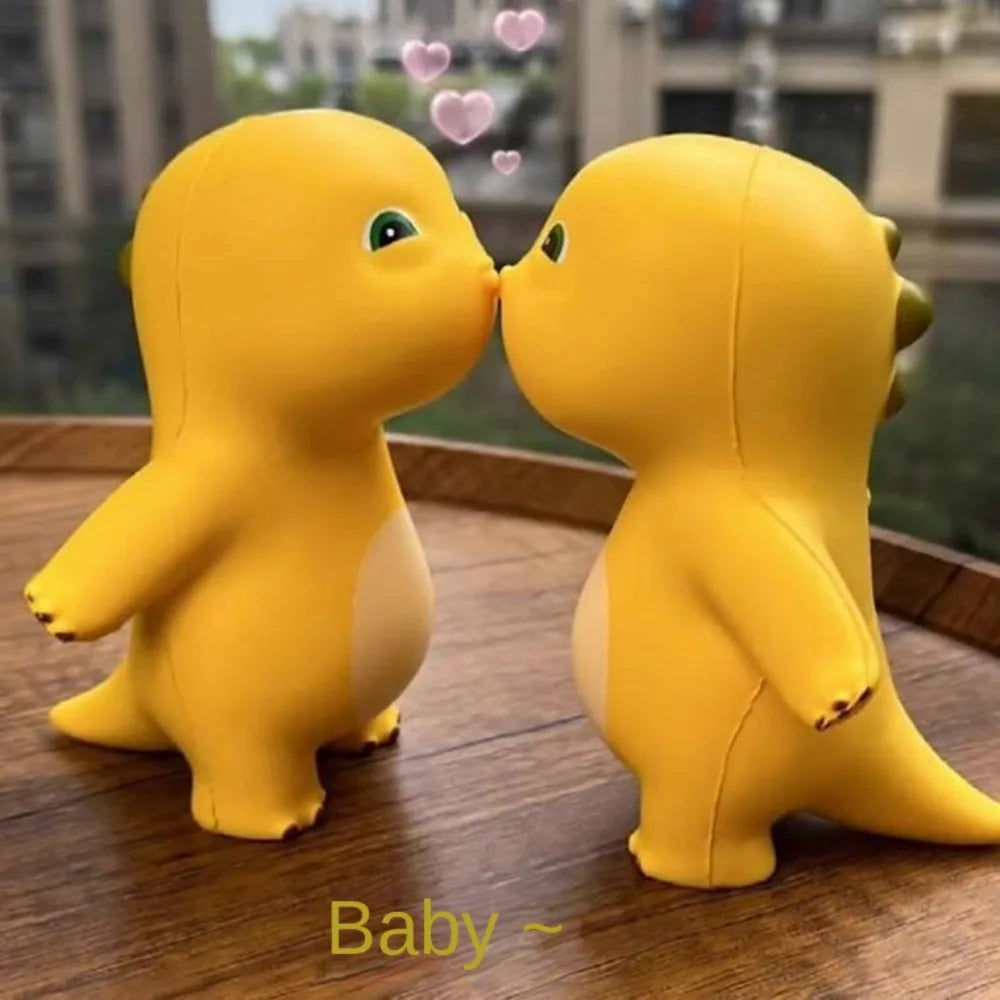 Funny Kiss Milk Dinosaur Squeeze Toy | Cute Yellow Nailong Kawaii Stress Relief Doll