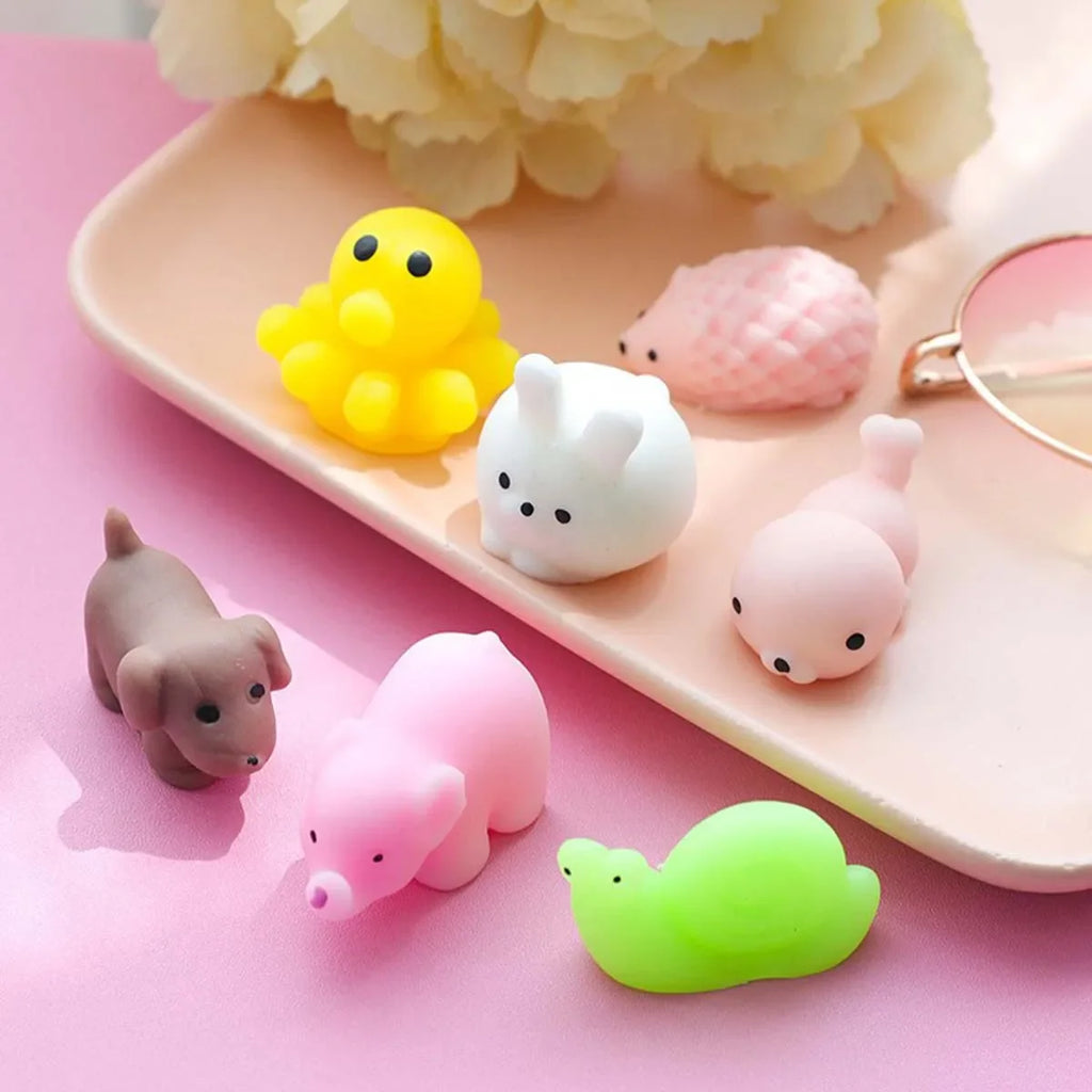 30 PCS Pinch the Joyful Animal Toy Set | Squeeze Stress Relief Fidget Toys for Kids and Adults