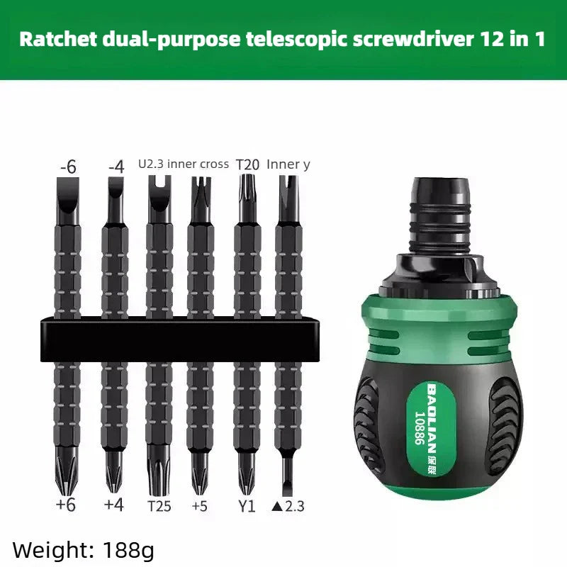 Ratchet Screwdriver Set with Multifunctional Adjustable Bits | Precision Hand Tool Kit