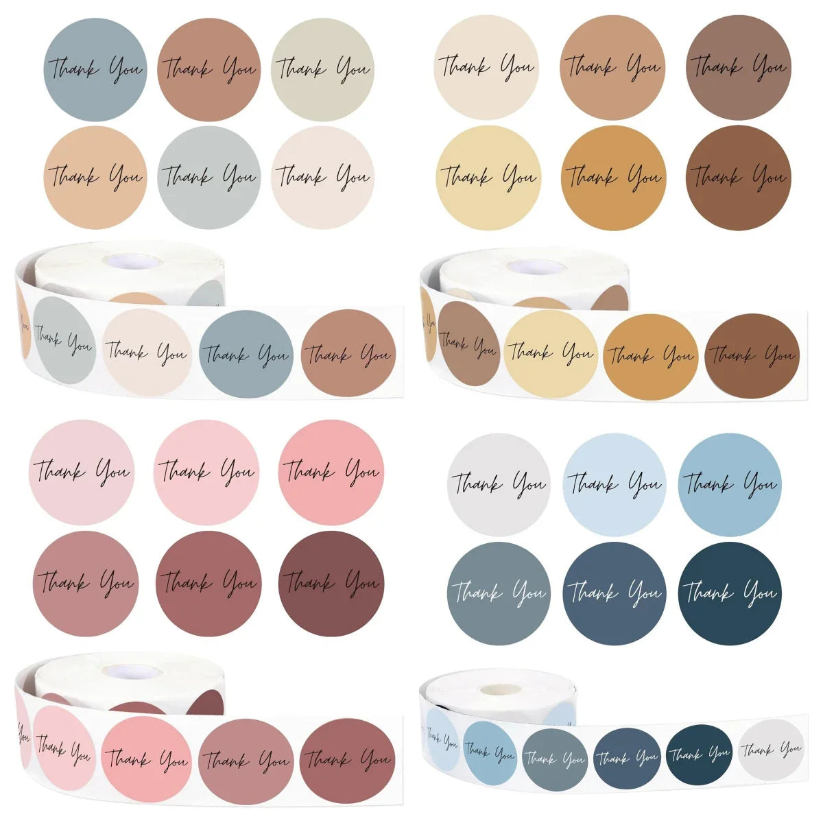 500pcs Round Thank You Stickers for Envelope Seal | Gift Packaging Labels for Party Decor and Scrapbooking