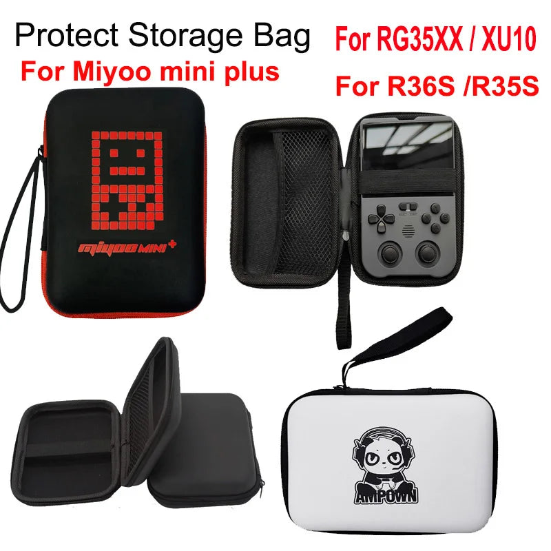 Portable Game Console Storage Case | Hard EVA Protective Travel Bag for R36S, Miyoo Mini Plus, RG35XX Plus, GB300